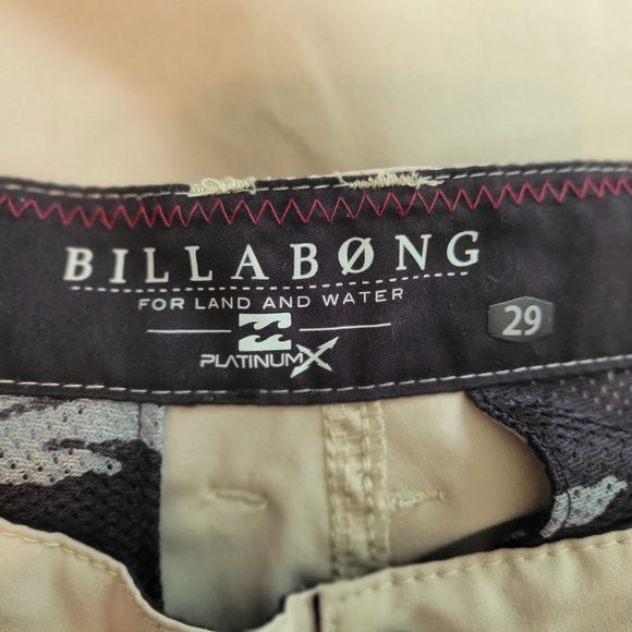 Billabong Tan Flat Front Summer Shorts - Picture 2 of 7